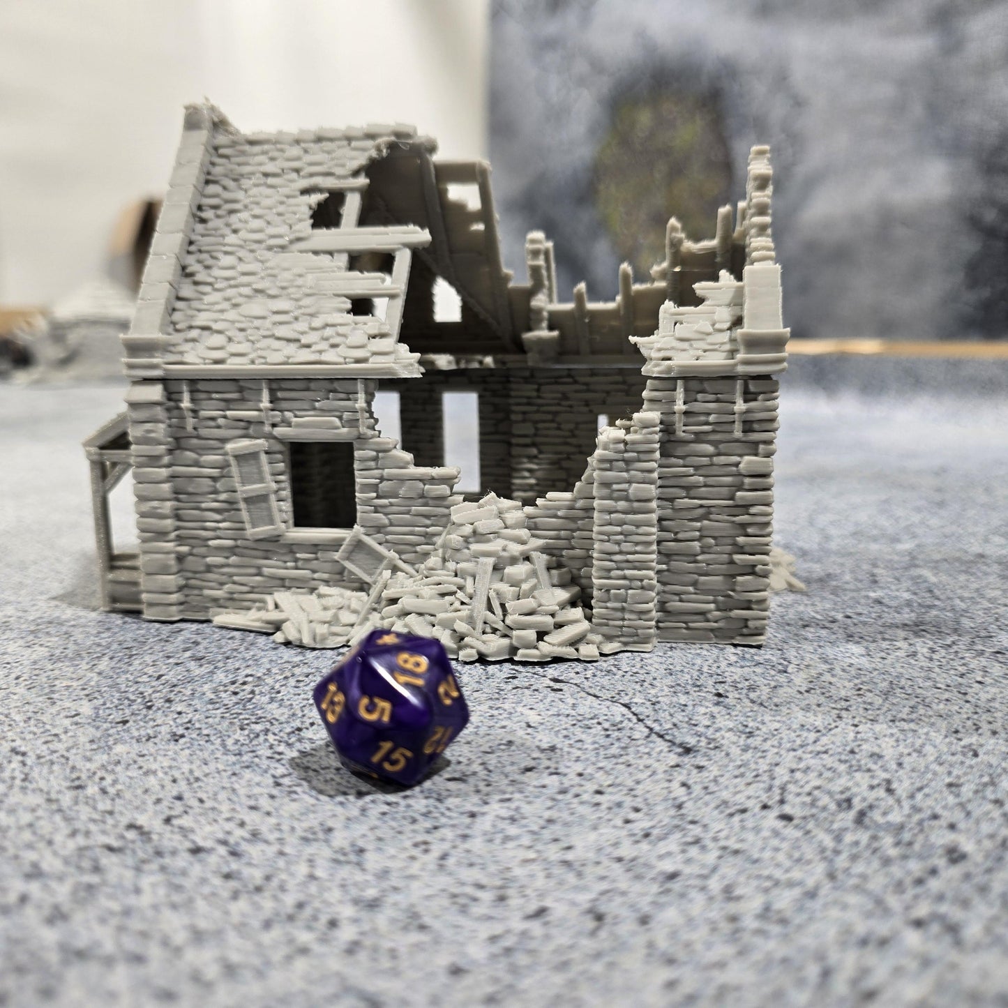 Ruined Chiswick's Residence for DnD, Pathfinder, Bolt Action, Revolutionary War Games