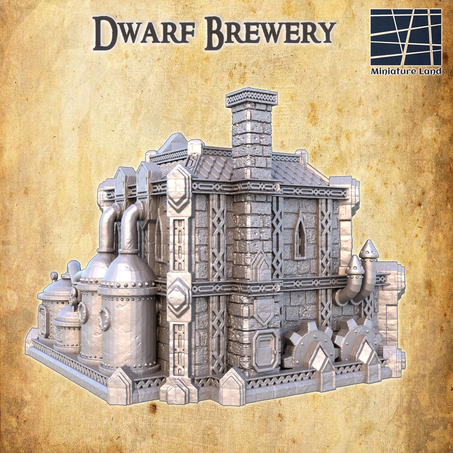 Dwarf Brewery: Medieval-Inspired Alehouse - 28mm Scale Tabletop Terrain for Fantasy RPGs
