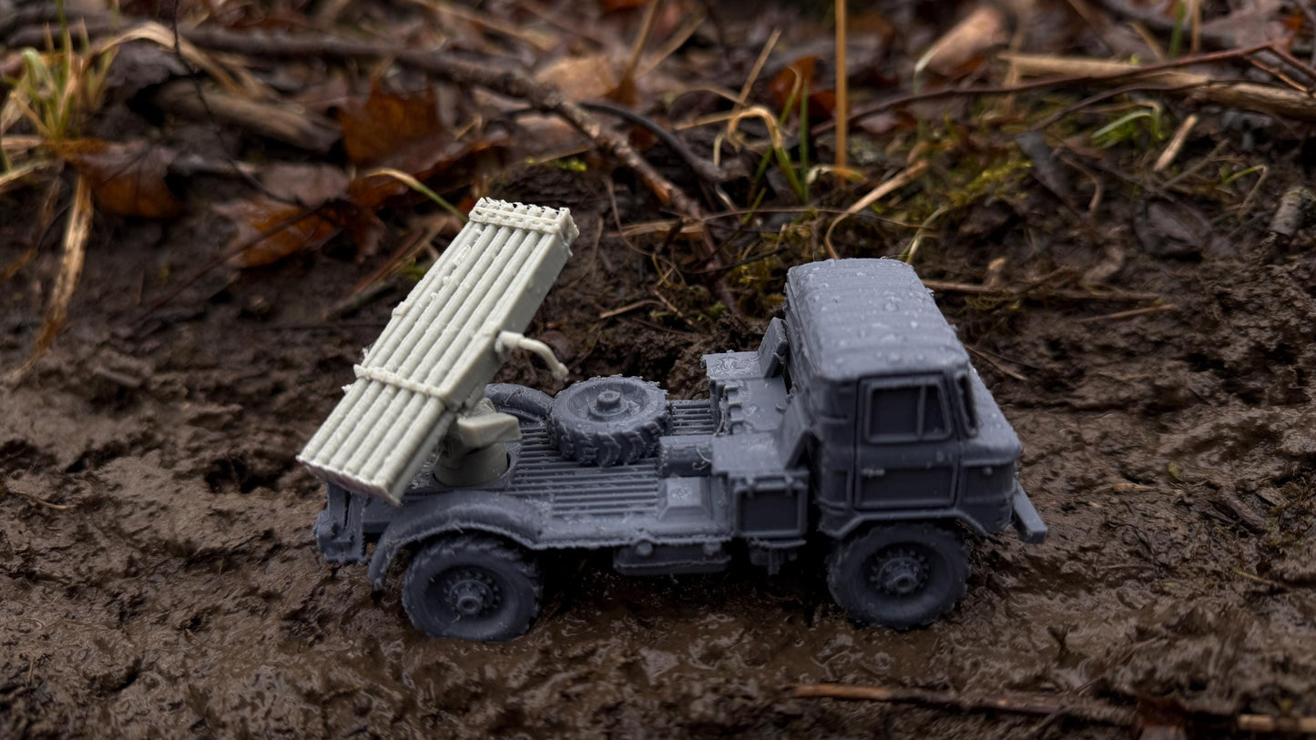 GAZ 66 BM21 grad, BM-21, M1976, truck, soviet Era, Russian, Post War, cold war, tabletop gaming, tabletop terrain