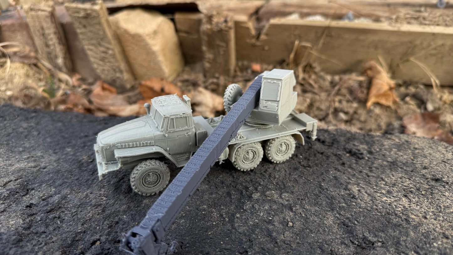 Ural 4320, Crane, recovery Truck, Truck, Soviet Era, Post War, cold war, tabletop gaming, tabletop terrain