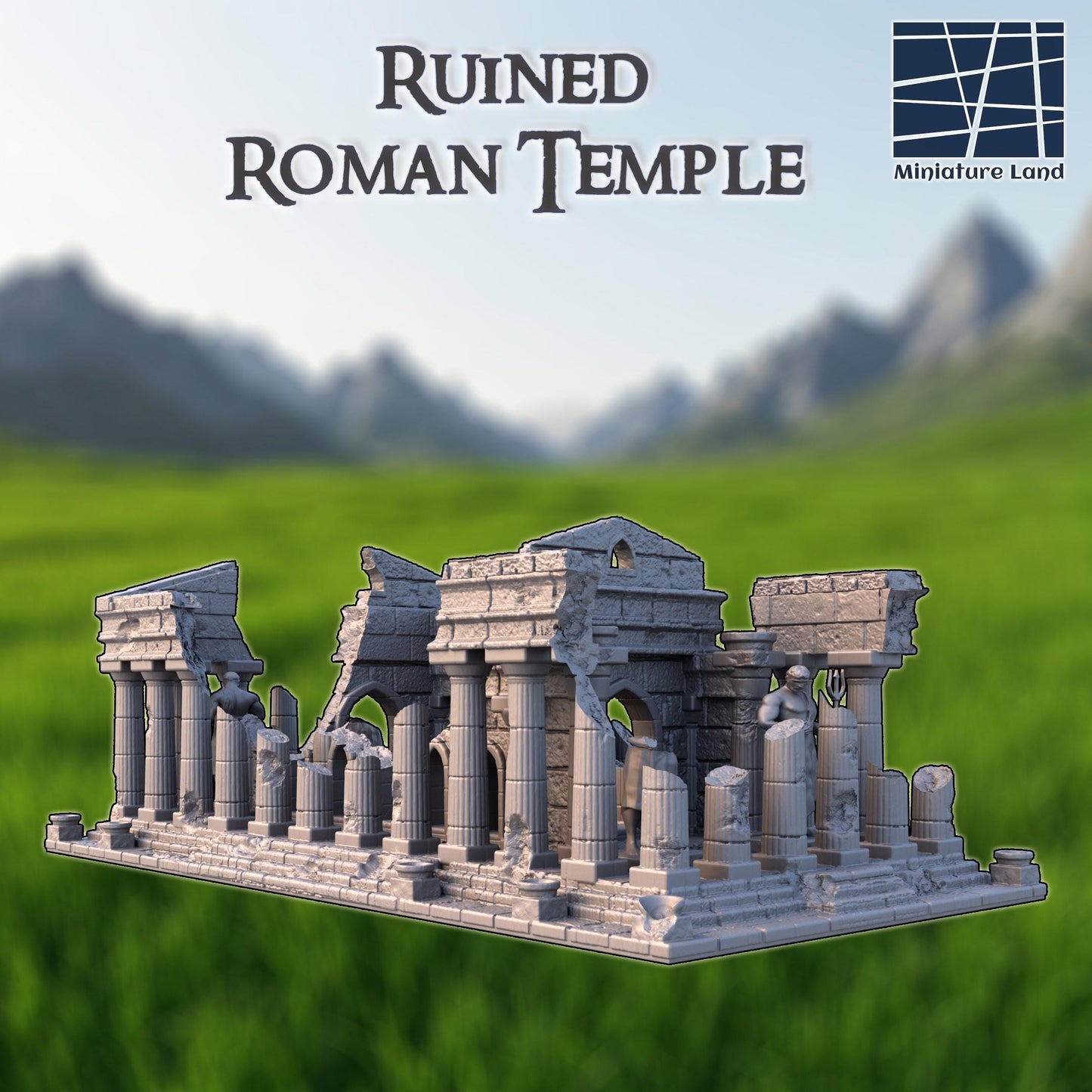 Ruined Roman Temple – Ancient Ruins Terrain for Tabletop RPGs & Wargaming