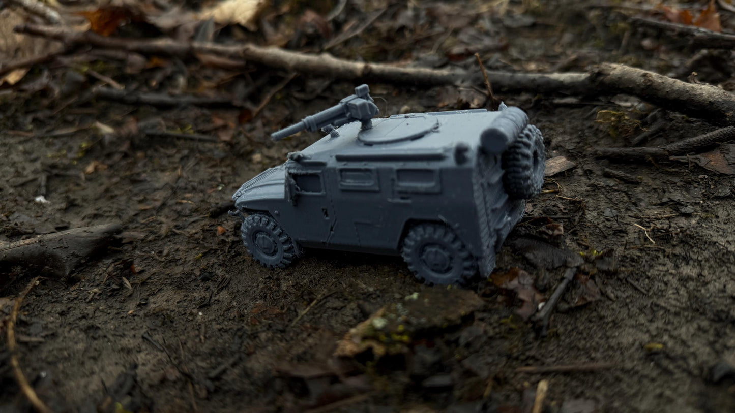 GAZ Tigr, Armored personnel vehicle, truck, soviet Era, Russian, Post War, cold war, tabletop gaming, tabletop terrain