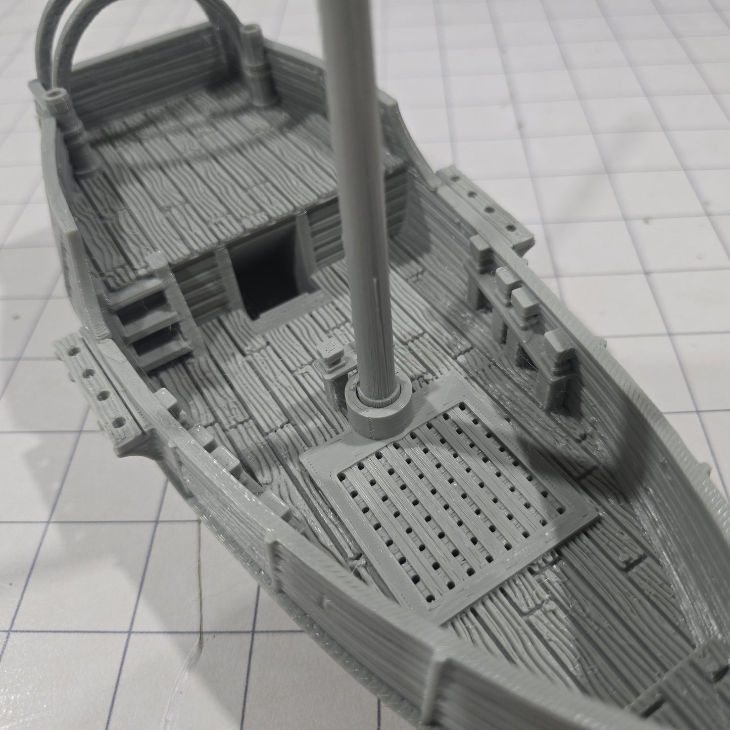 28mm Medieval Merchant Ship - Historical Naval Miniature - Tabletop Wargaming and RPG Terrain - Printed in Grey PLA