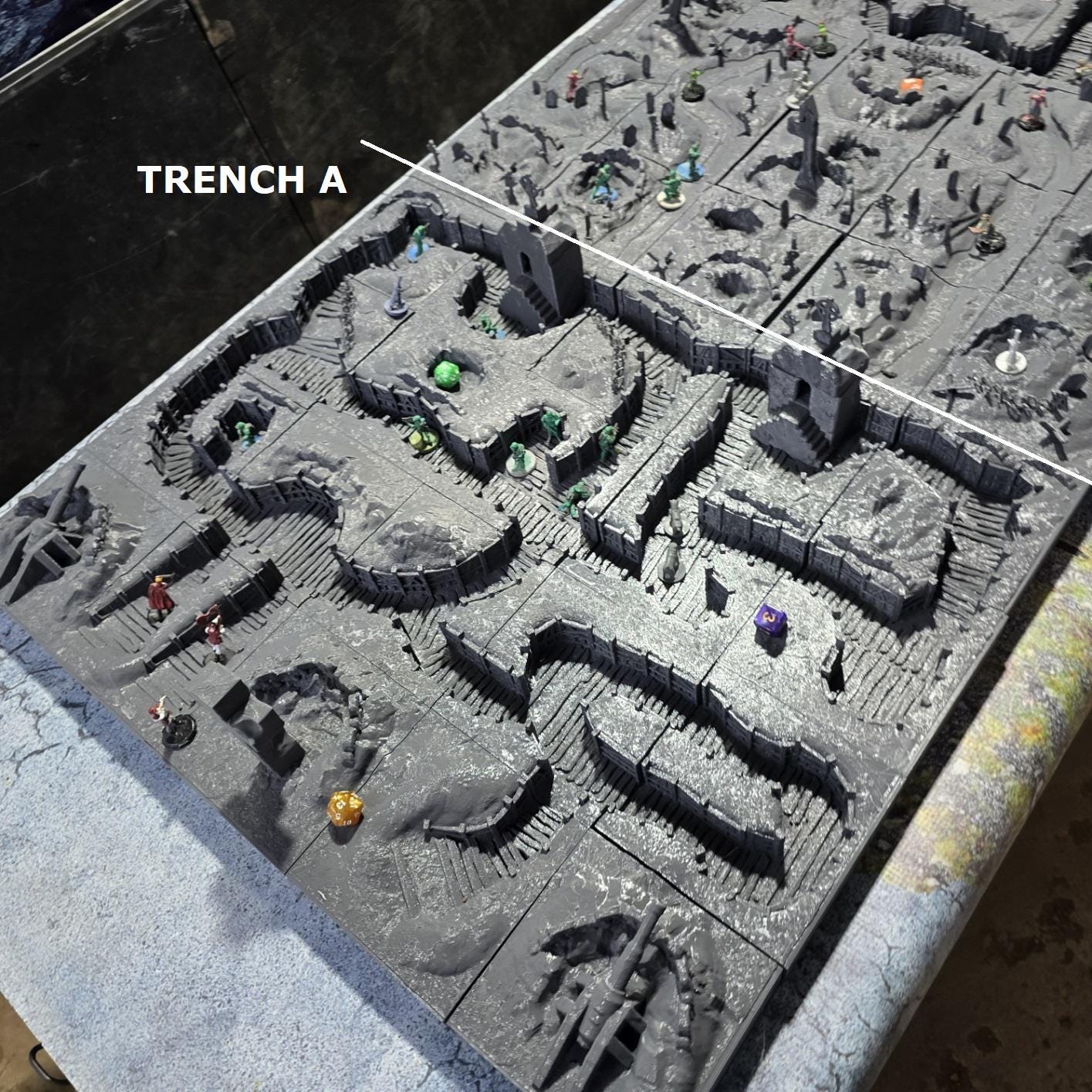 Trench Battle Zone No Man’s Land: The Trench Crusade WWI Trench Terrain 28MM Tabletop, Diorama