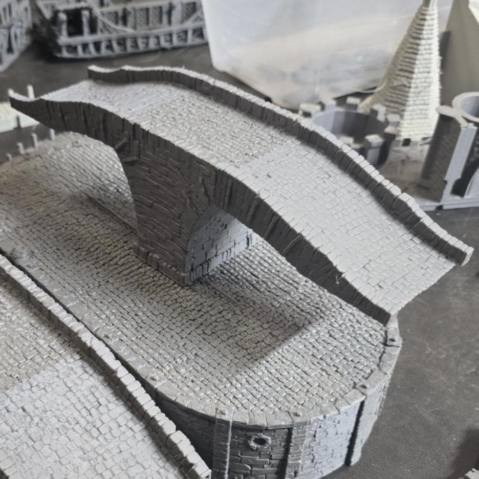 Ancrabourg Stone Bridge Quay for DnD, Pathfinder - Detailed Bridge and Quay Set