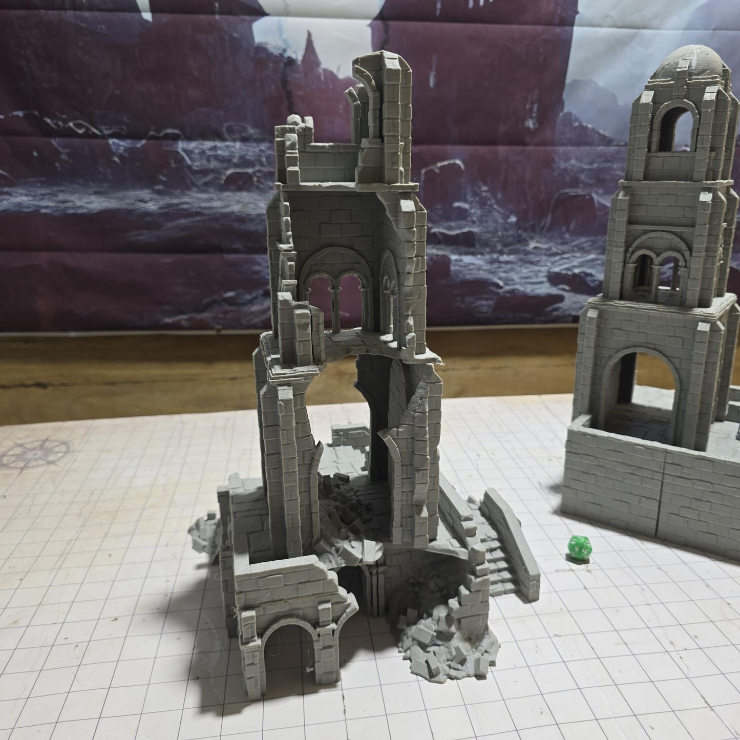 Arkenfel Tower 1 Ruins - 28mm Scale Dark Realms - Dungeons and Dragons - 28mm Terrain - terrain