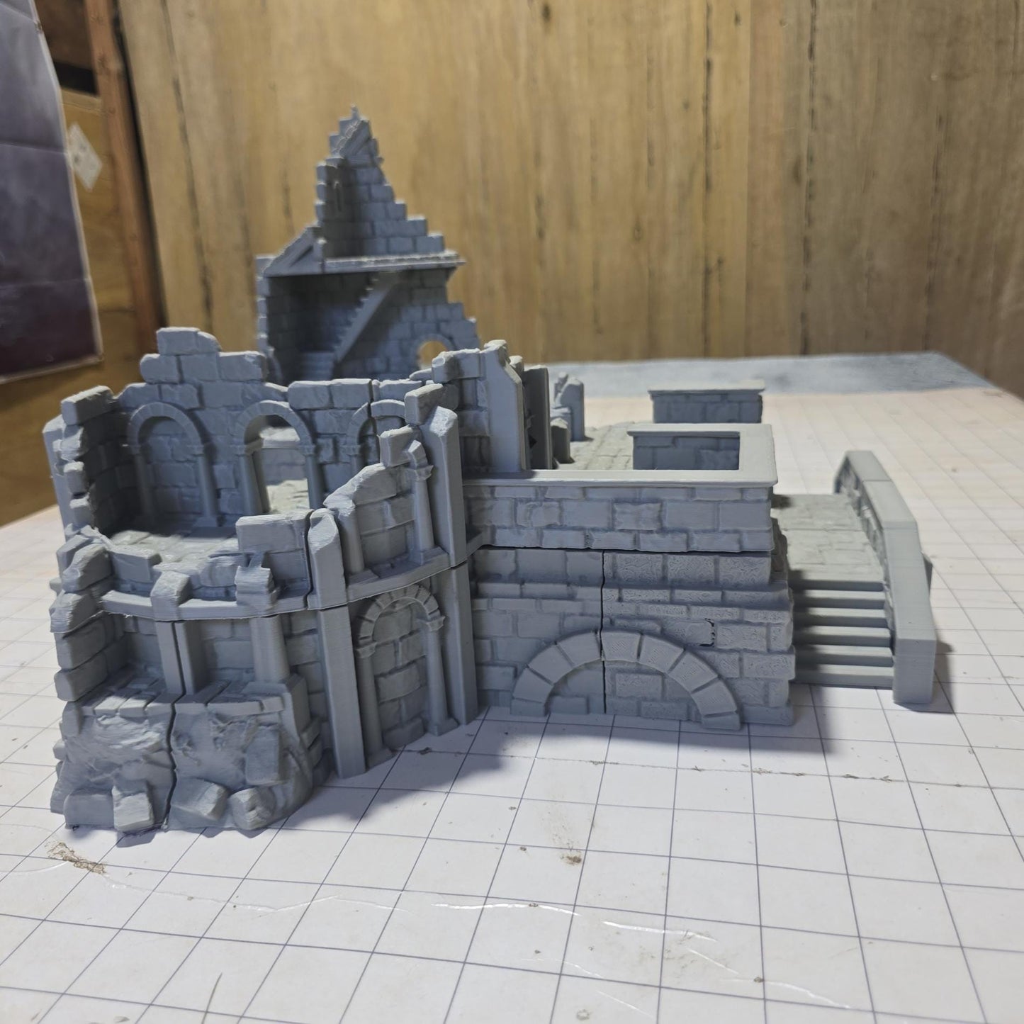 Arkenfel Barracks Ruin Large Terrain - 28mm Terrain - Dark Realms -Ruin - - Dungeons & Dragons - terrain - Ruin Terrain