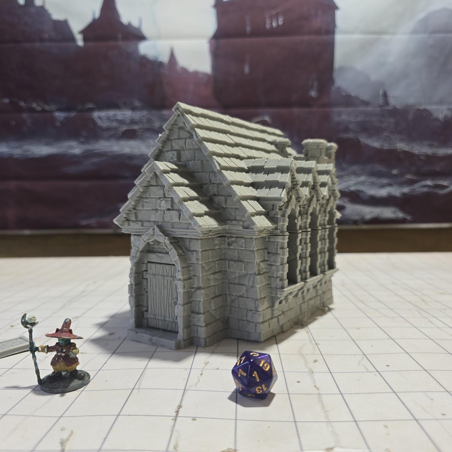 Arkenfel Stone Chapel, Osgiliath Chapel, STone Chapel, Dungeons and Dragons, LOTR, . 28mm Terrain