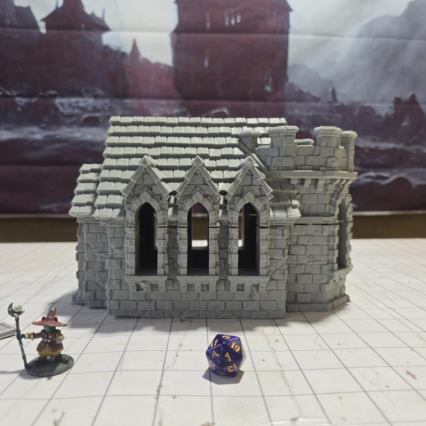 Arkenfel Stone Chapel, Osgiliath Chapel, STone Chapel, Dungeons and Dragons, LOTR, . 28mm Terrain