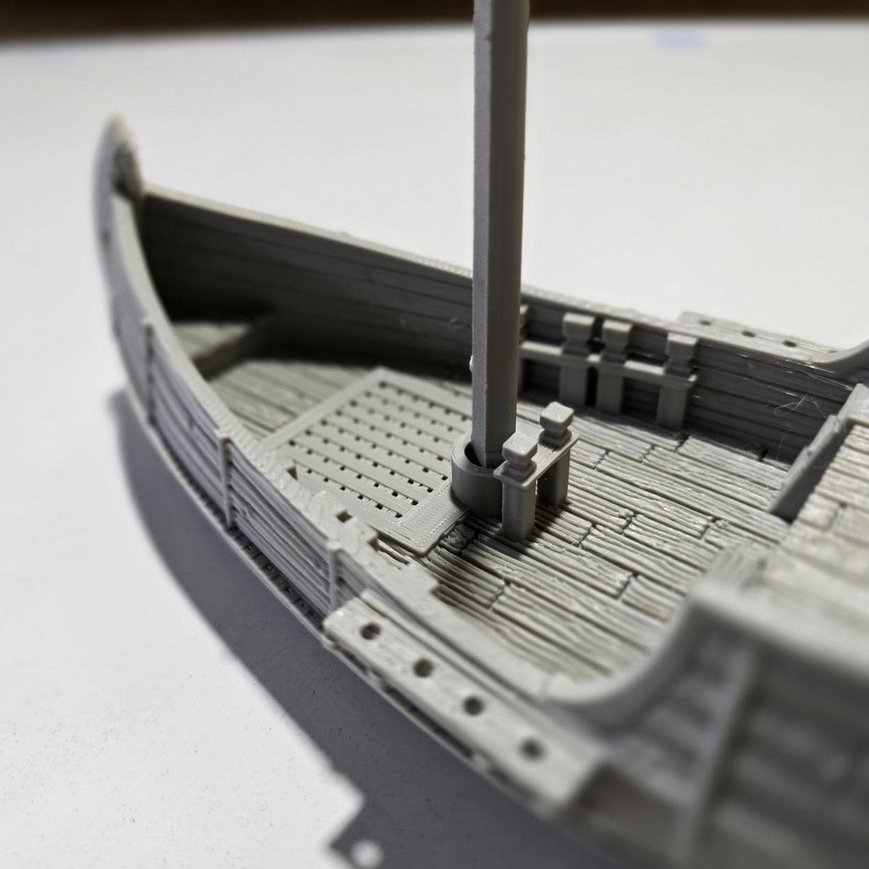 28mm Medieval Merchant Ship - Historical Naval Miniature - Tabletop Wargaming and RPG Terrain - Printed in Grey PLA