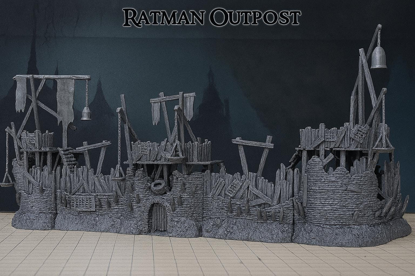 "Ramshackle walls, foul banners, and a bell to sound the alarm — welcome to the Ratman Outpost."
"A festering fortification — perfect for ambushes, raids, and last stands underground."
"The enemy doesn’t build — they infest. Make this plague-ridden stronghold your next battlefield."