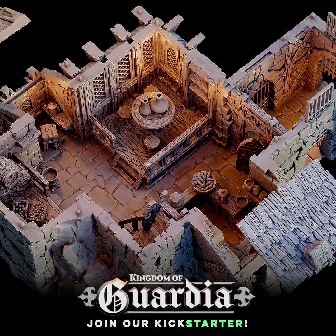 The Knights Keep Inn: Medieval Tavern & Fortress 28MM Tabletop Terrain