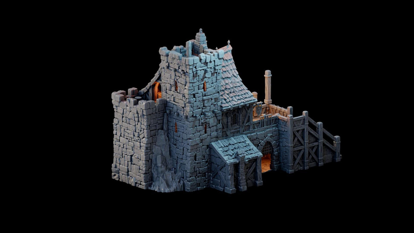 The Knights Keep Inn: Medieval Tavern & Fortress 28MM Tabletop Terrain