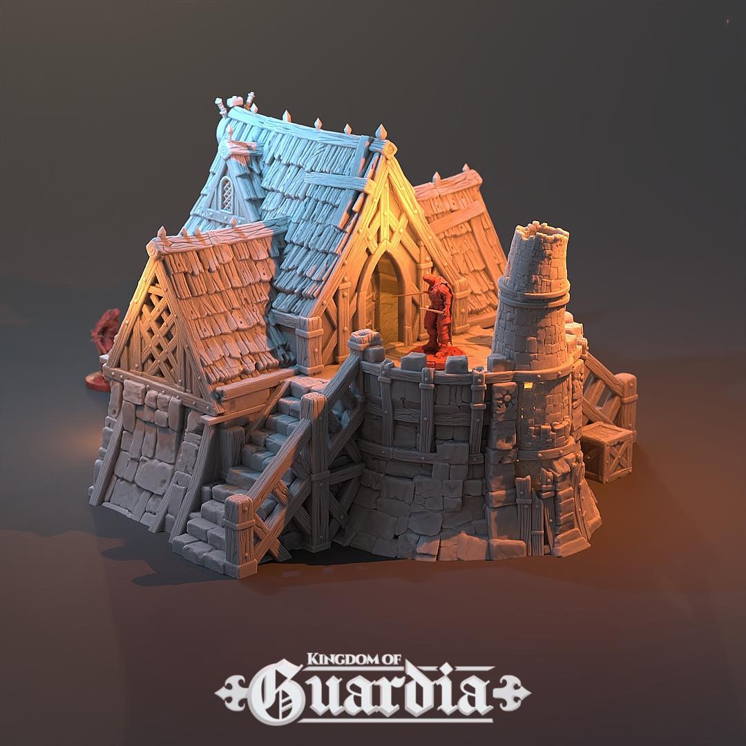 Blacksmith Lodge: Medieval Forge & Workshop 28MM Tabletop Terrain, Model Railroading, Gaming