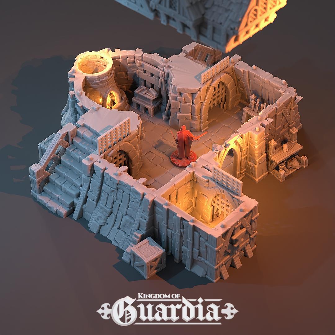 Blacksmith Lodge: Medieval Forge & Workshop 28MM Tabletop Terrain, Model Railroading, Gaming