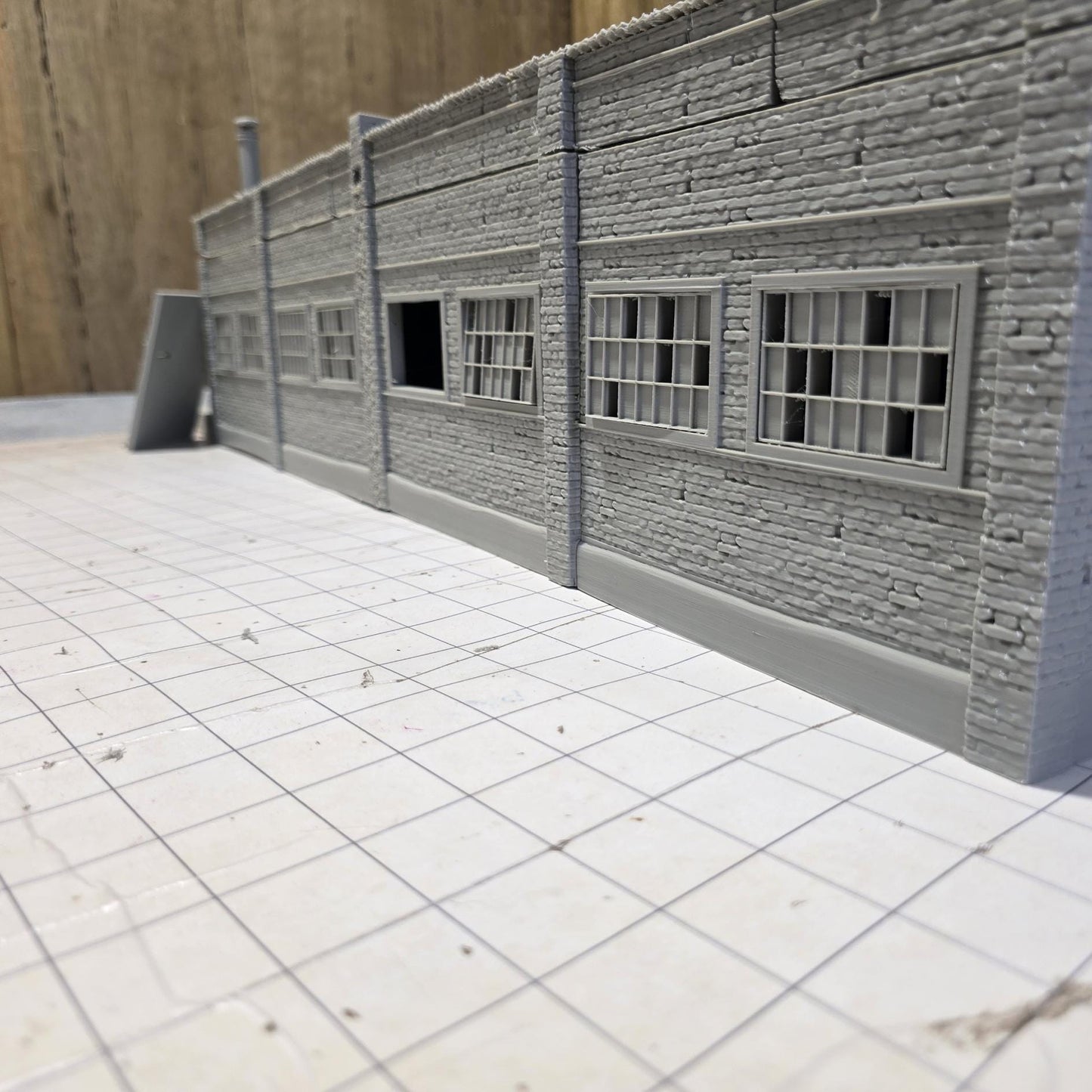 Ruined Factory Warehouse: 20th Century Industrial Building 28MM Tabletop Terrain, Model Railroading, Gaming