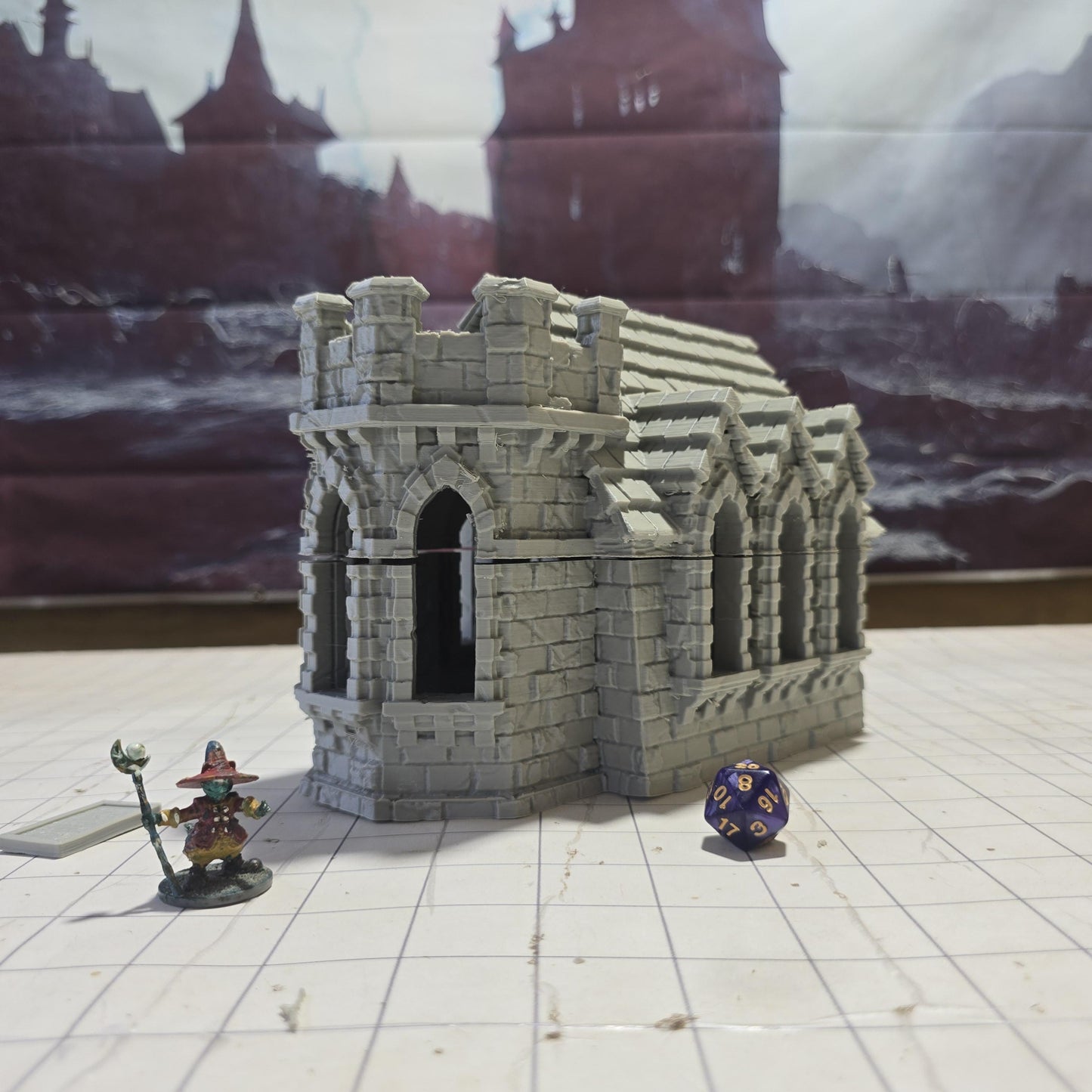 Arkenfel Stone Chapel, Osgiliath Chapel, STone Chapel, Dungeons and Dragons, LOTR, . 28mm Terrain
