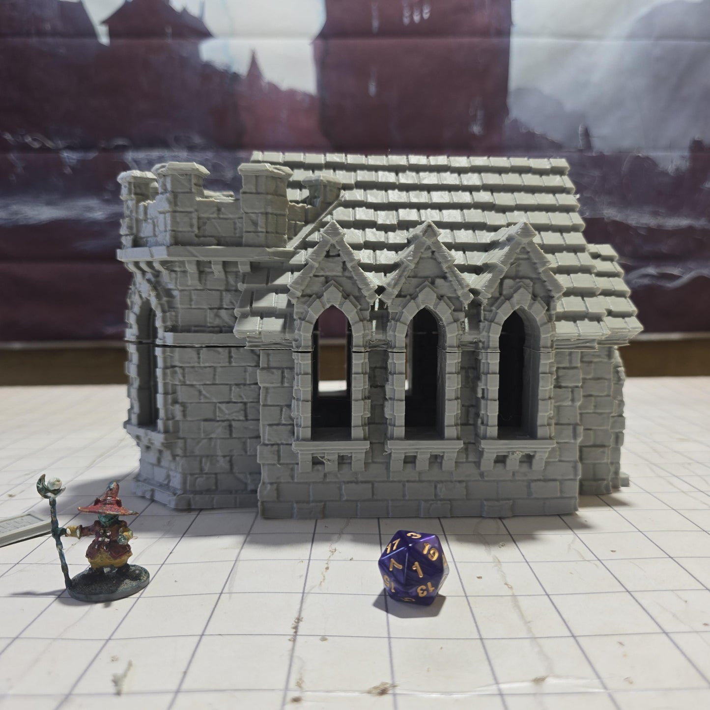 Arkenfel Stone Chapel, Osgiliath Chapel, STone Chapel, Dungeons and Dragons, LOTR, . 28mm Terrain
