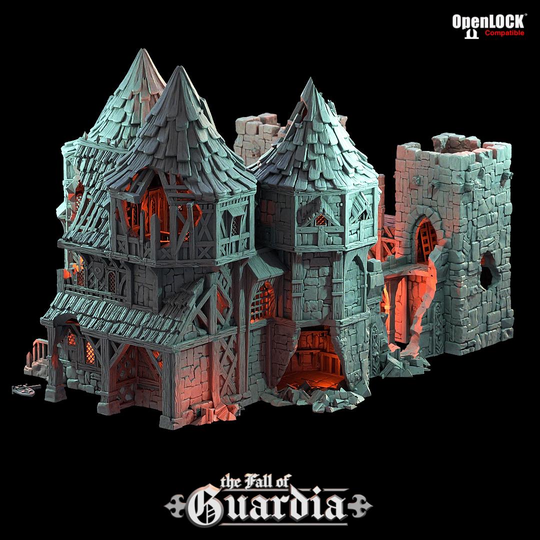 The twin towers of the Merchants Gate once welcomed caravans and nobles alike—now, their splintered walls bear the scars of siege and flame. Rubble chokes the path where gold once flowed, and the wind whispers through hollowed halls. What remains behind the gate?
