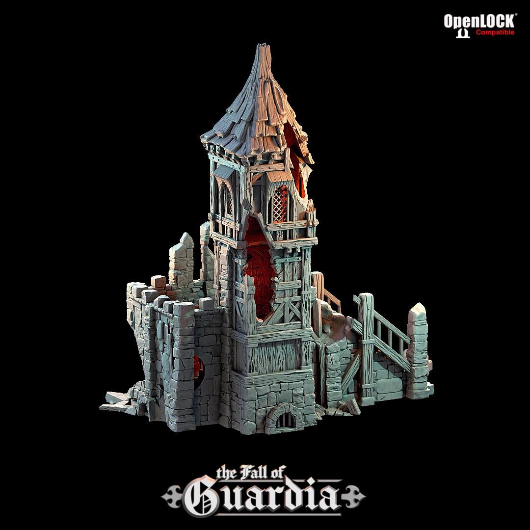 Fall of Guardia: Tinker Shop and Jail Ruin 28MM Tabletop Terrain