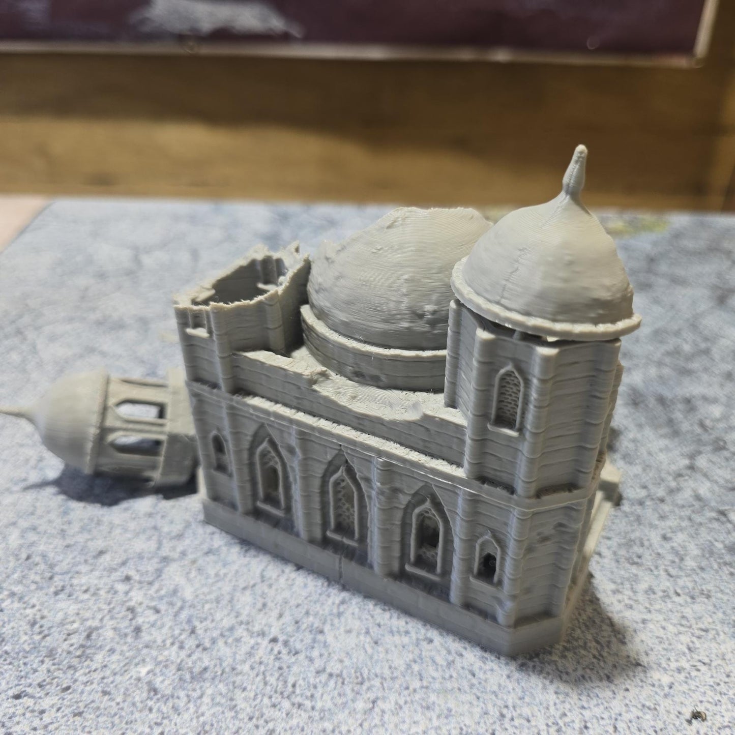 Ruined Small Mosque: Middle Eastern Religious Ruin, Tabletop Terrain, Model Railroading, Gaming
