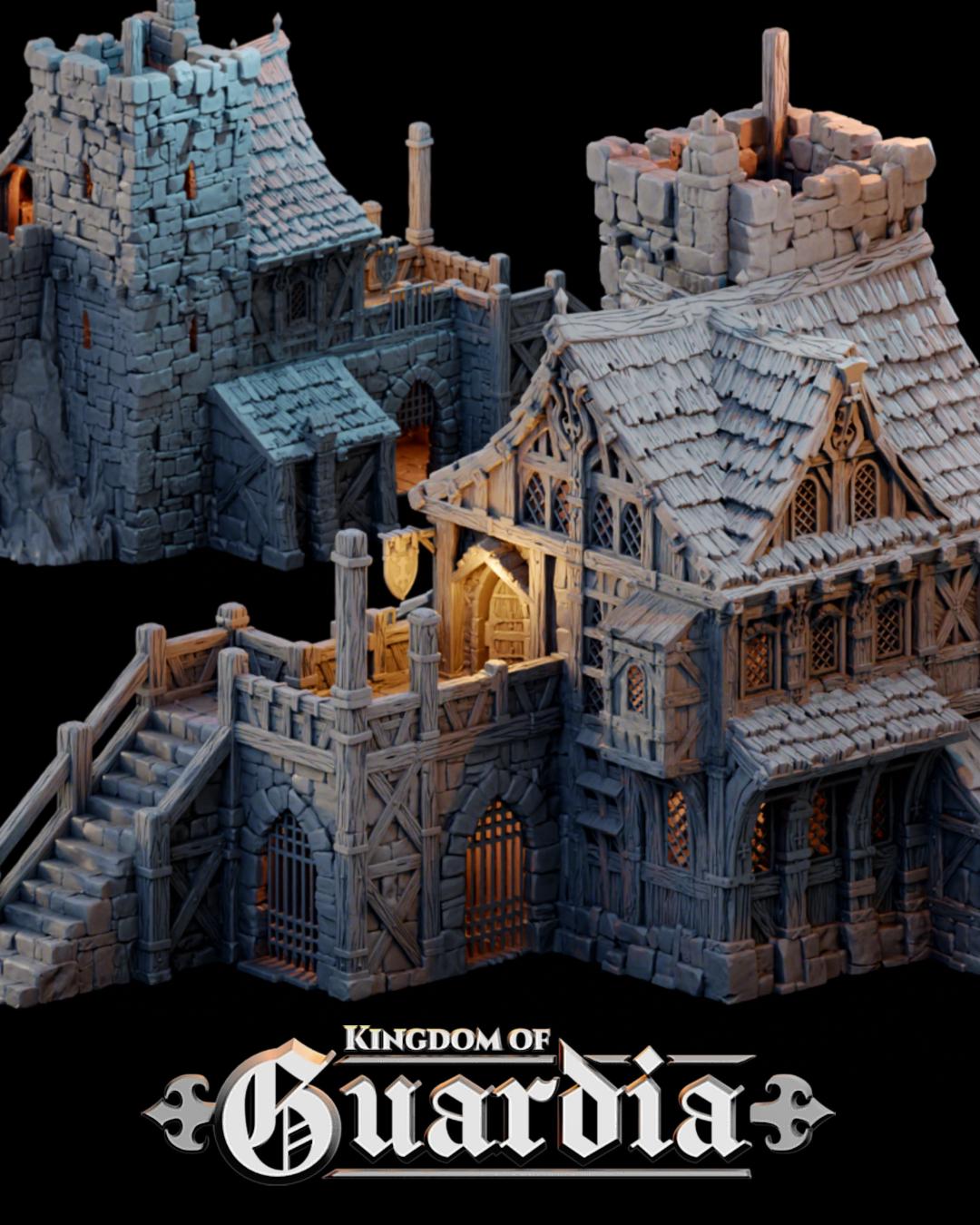 The Knights Keep Inn: Medieval Tavern & Fortress 28MM Tabletop Terrain