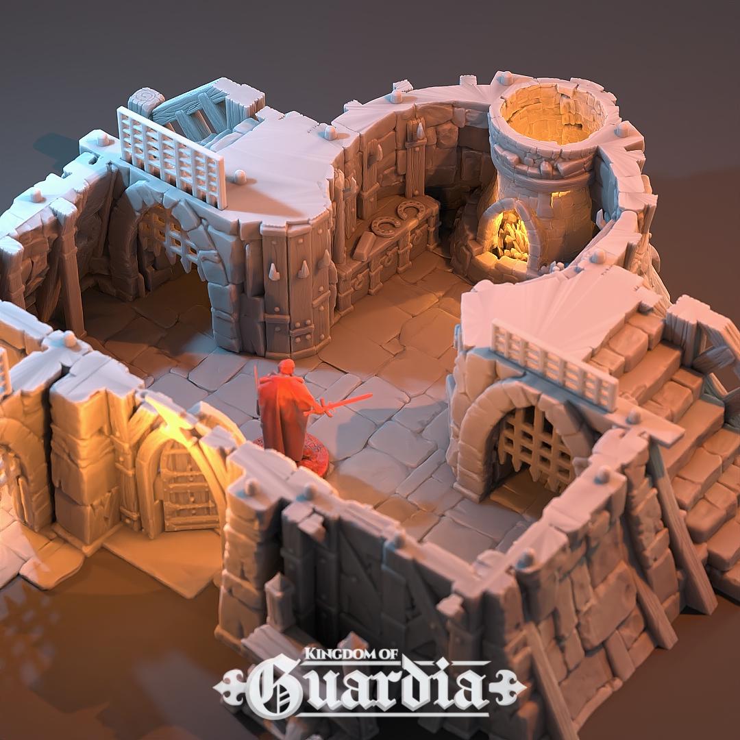 Blacksmith Lodge: Medieval Forge & Workshop 28MM Tabletop Terrain, Model Railroading, Gaming