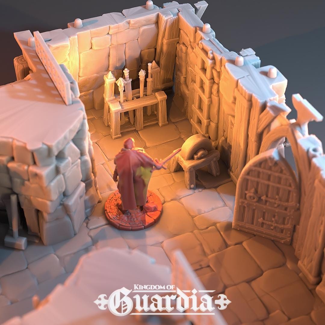 Blacksmith Lodge: Medieval Forge & Workshop 28MM Tabletop Terrain, Model Railroading, Gaming