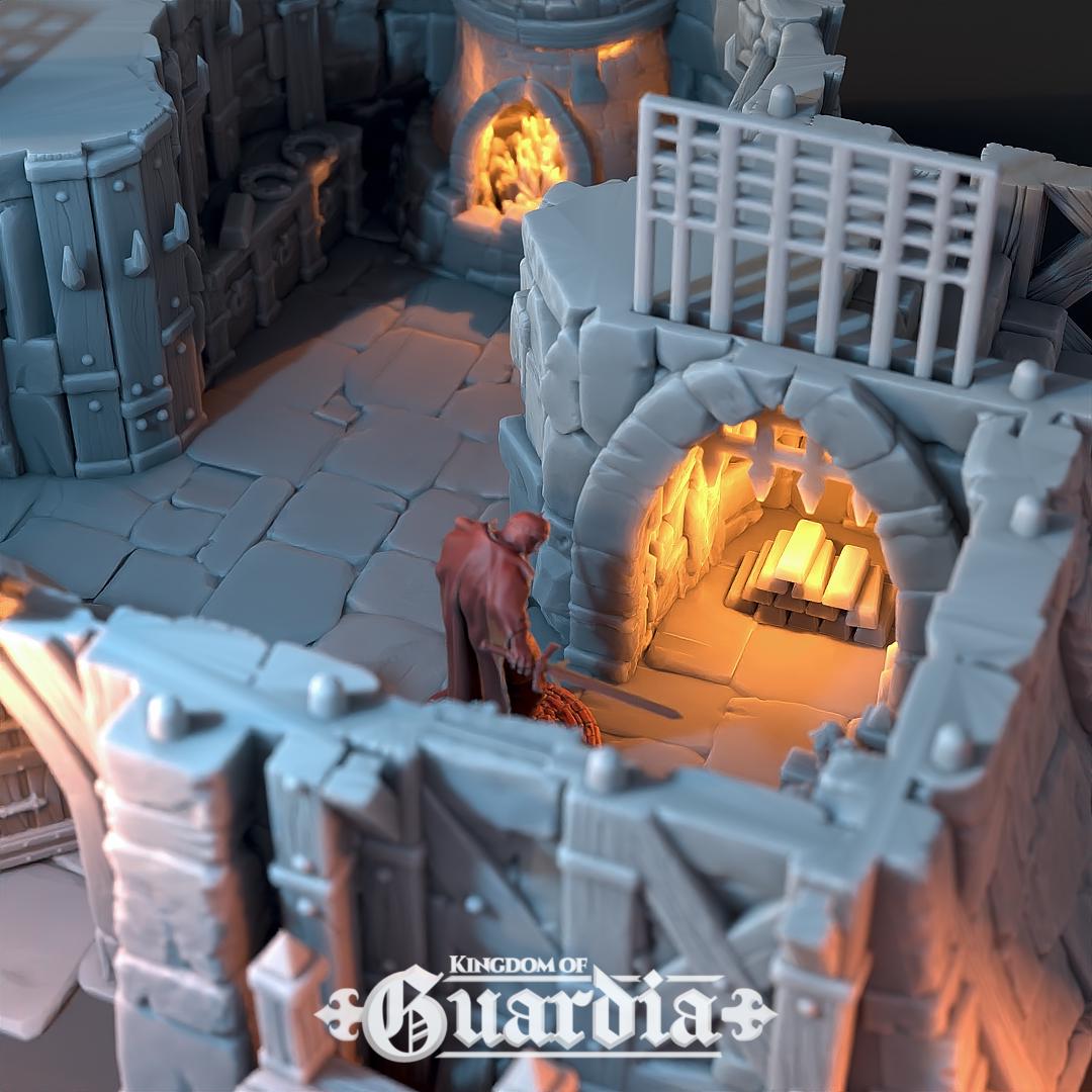 Blacksmith Lodge: Medieval Forge & Workshop 28MM Tabletop Terrain, Model Railroading, Gaming