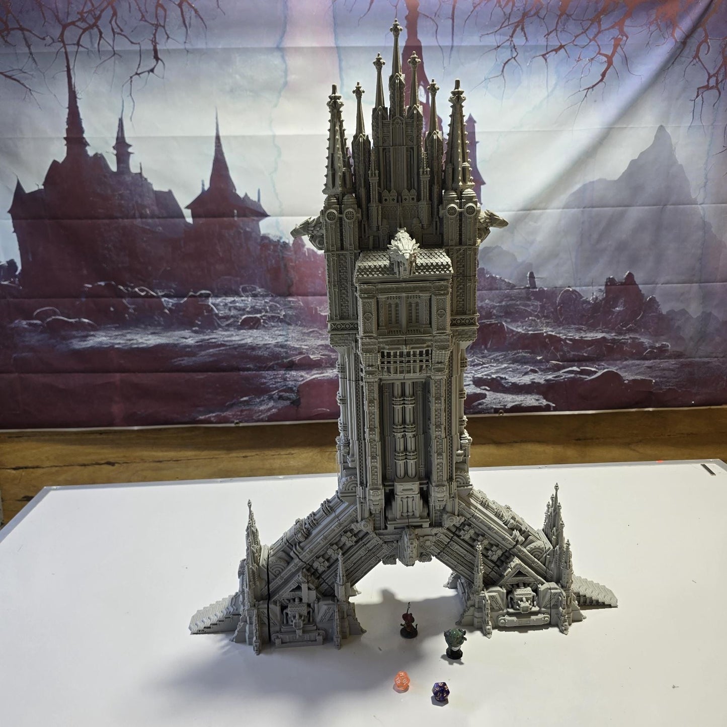 Imperium Arch Gate: Grimdark Medieval Arch Model, Detailed Tabletop Terrain for Model Railroading, 28mm Scale Fantasy Structure