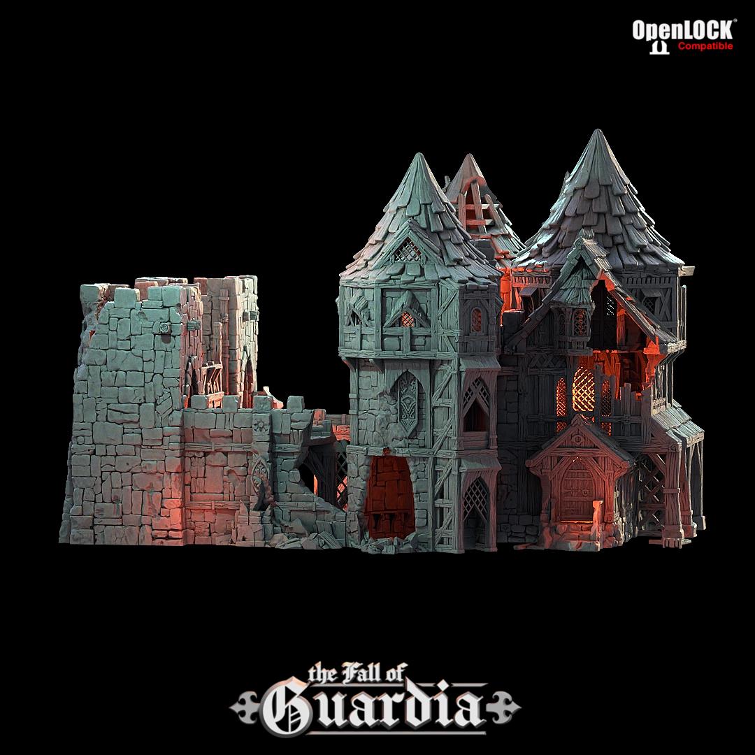 The twin towers of the Merchants Gate once welcomed caravans and nobles alike—now, their splintered walls bear the scars of siege and flame. Rubble chokes the path where gold once flowed, and the wind whispers through hollowed halls. What remains behind the gate?