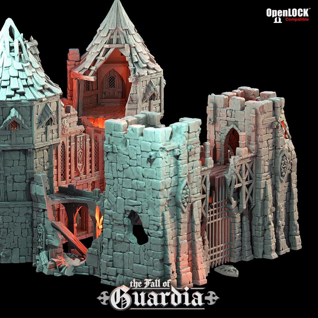 The twin towers of the Merchants Gate once welcomed caravans and nobles alike—now, their splintered walls bear the scars of siege and flame. Rubble chokes the path where gold once flowed, and the wind whispers through hollowed halls. What remains behind the gate?