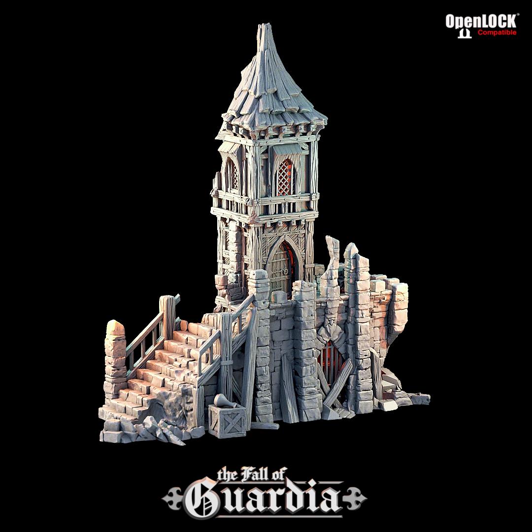Fall of Guardia: Tinker Shop and Jail Ruin 28MM Tabletop Terrain
