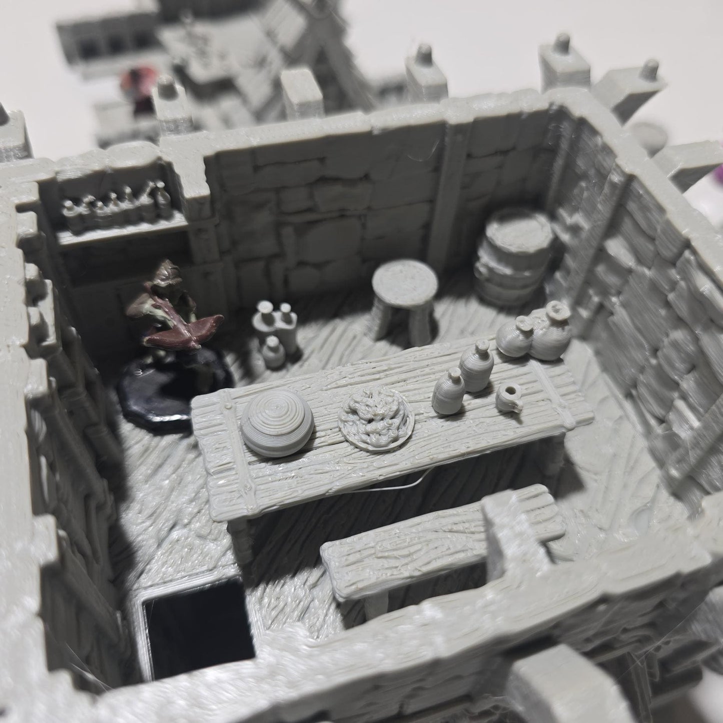 Guardia’s Guildhall: Medieval Fantasy Guild House 28MM Tabletop Terrain, Model Railroading, Gaming