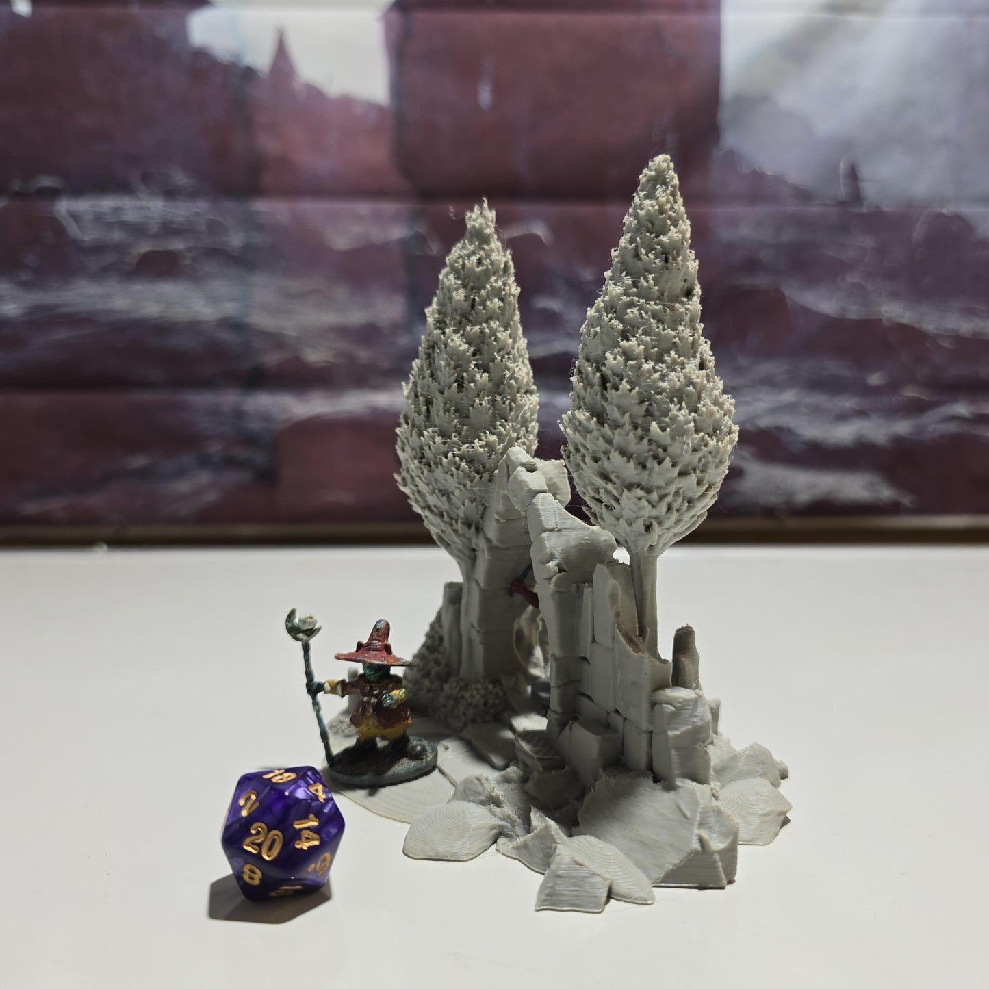 Forest Gateway Set: Fantasy Ruined Archway 28MM Tabletop Terrain, Model Railroading, Gaming