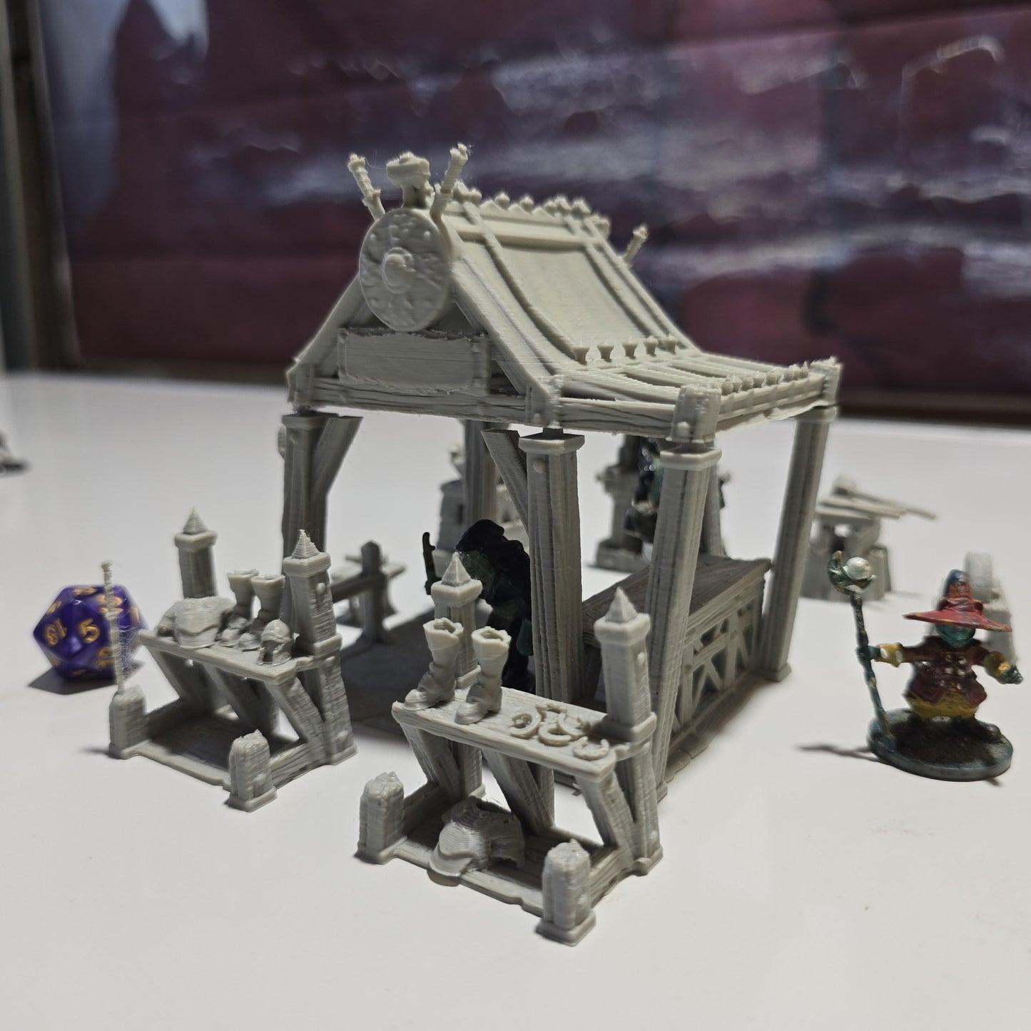 Blacksmith’s Tent: Medieval Fantasy Market Forge Terrain Standard Tabletop Terrain, Gaming, kingdom of Guardia