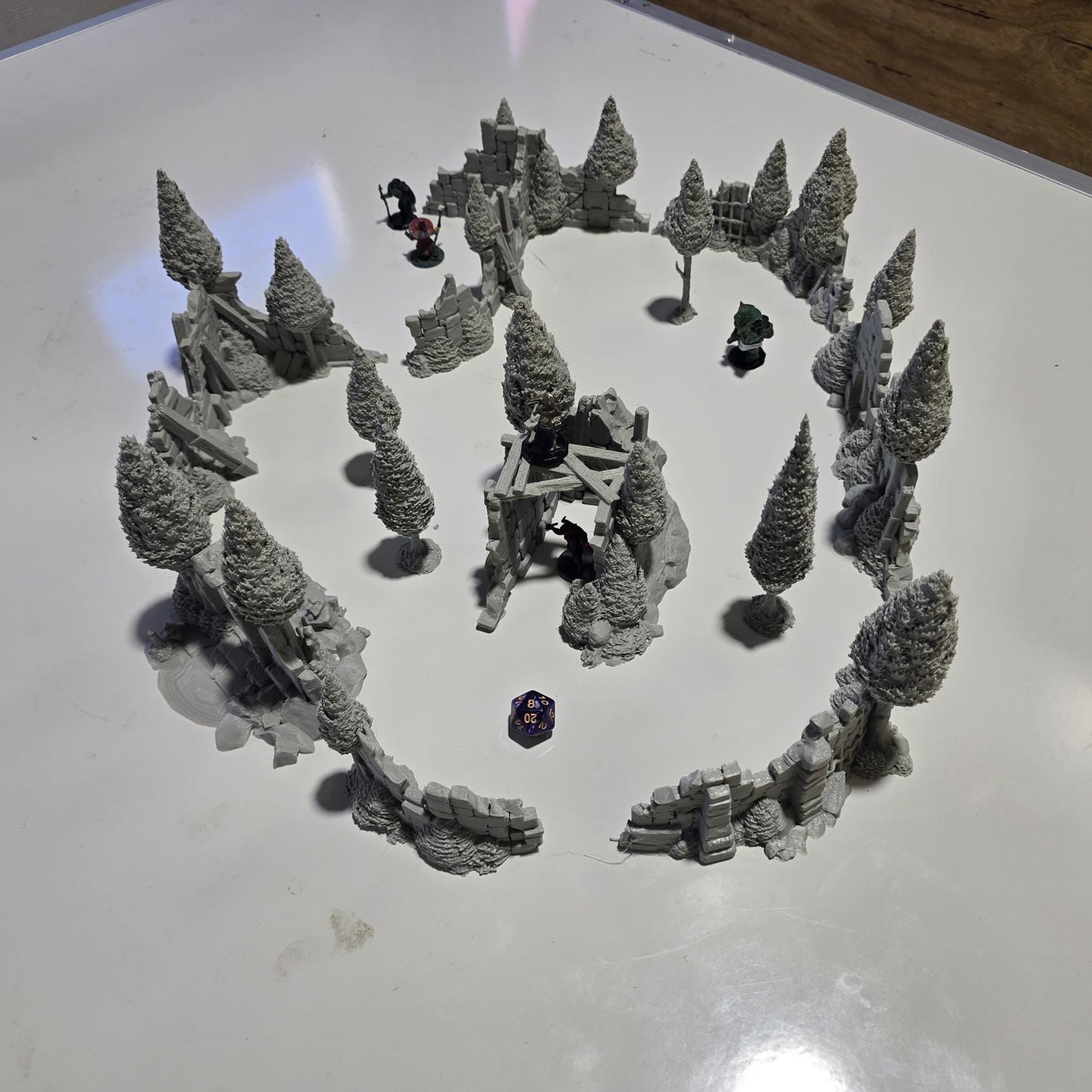 Forest Ruins of Guardia: Modular Scatter Terrain for DnD, Pathfinder & Wargaming – 28mm Fantasy Ruins Set