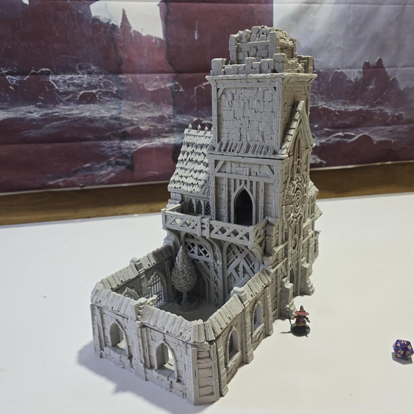 Clocktower of Guardia: Medieval Fantasy Civic Landmark Terrain Standard Tabletop Terrain, Gaming