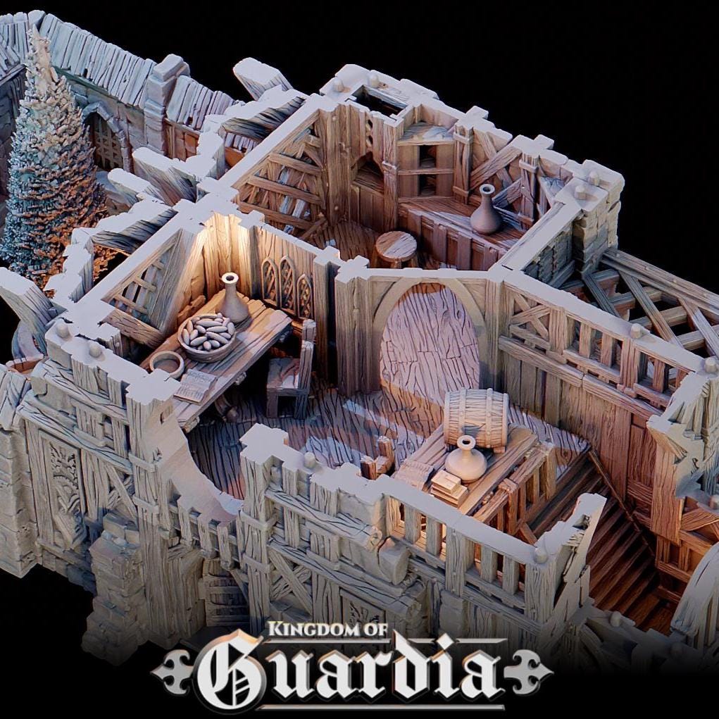 Clocktower of Guardia: Medieval Fantasy Civic Landmark Terrain Standard Tabletop Terrain, Gaming