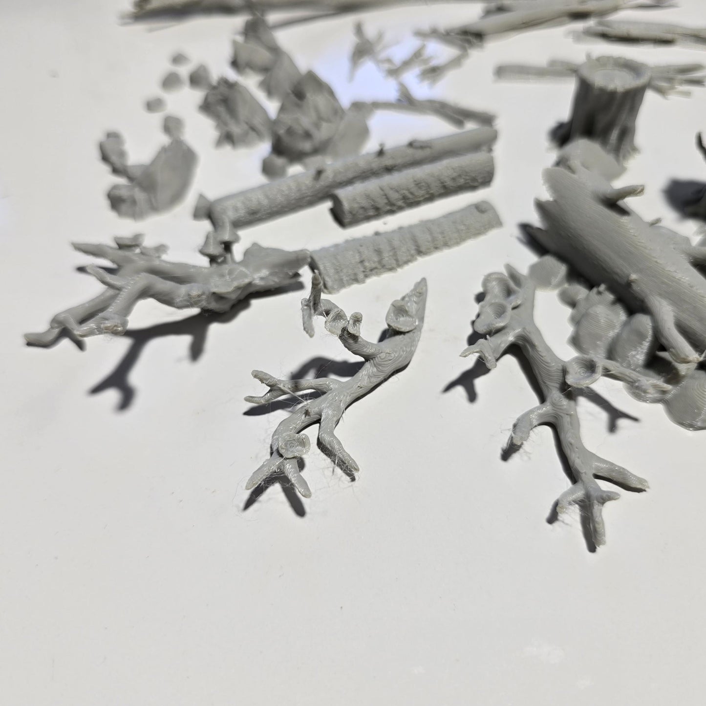 Fallen Woodland Debris Pack: Forest Scatter Terrain 28MM Tabletop Terrain, Model Railroading, Gaming