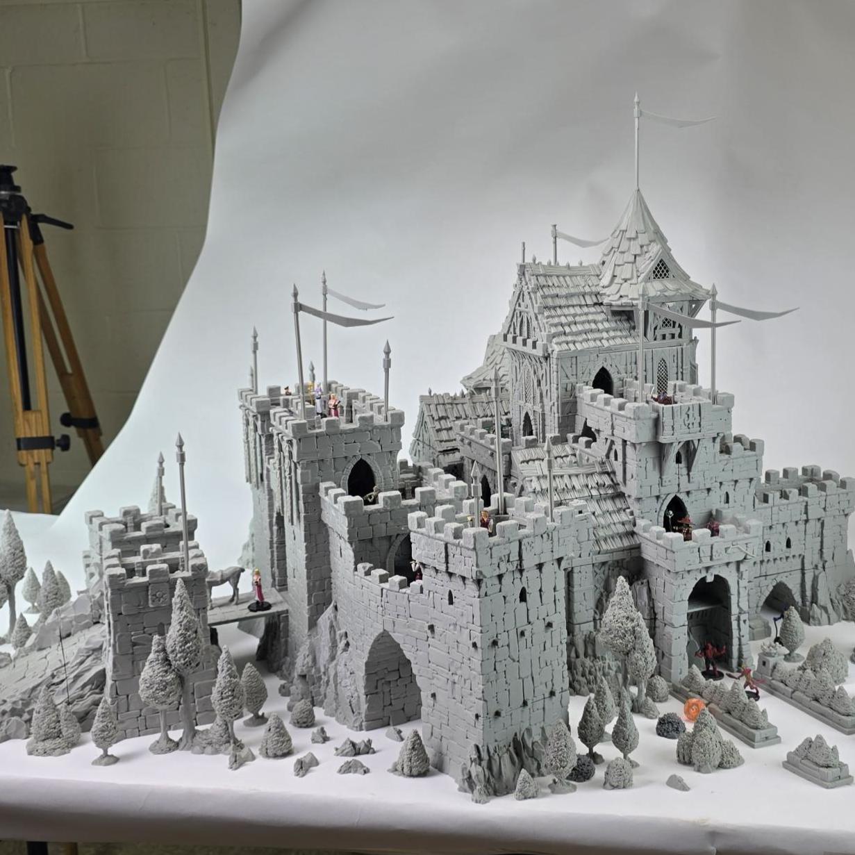 Guardia's Keep: Medieval Castle Fortress 28MM Tabletop Terrain, Model Railroading, Gaming