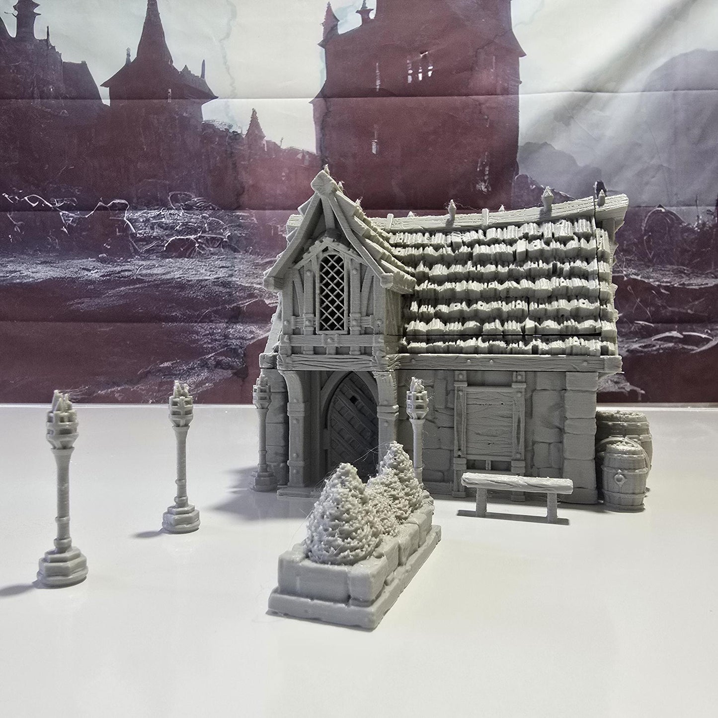 Humble Hearth Cottage: Woodland Peasant Home 28MM Tabletop Terrain, Model Railroading, Gaming