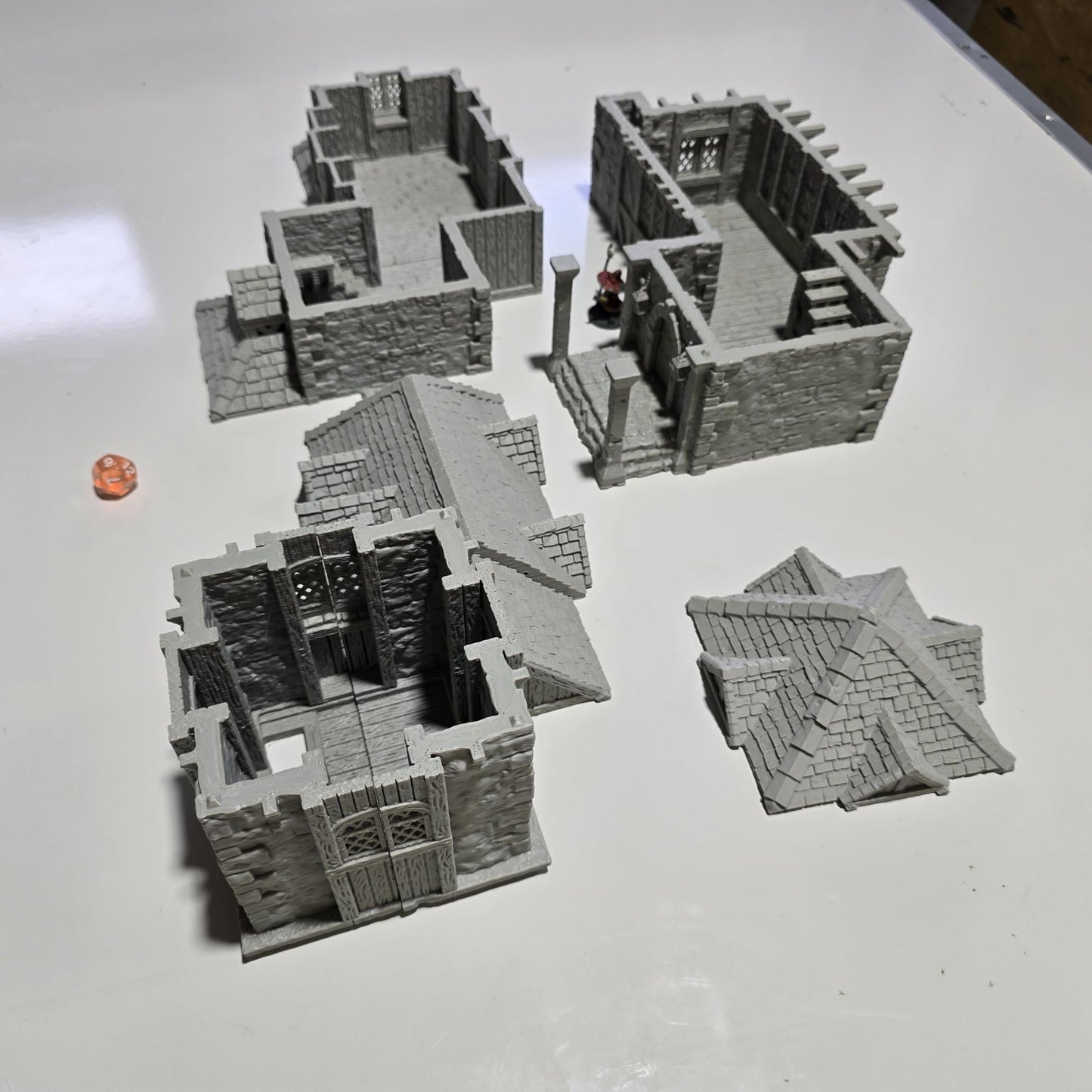 Medieval Library House: 14th Century Tudor Architectural Model, Ideal for Tabletop RPGs, Fantasy & Historical Settings