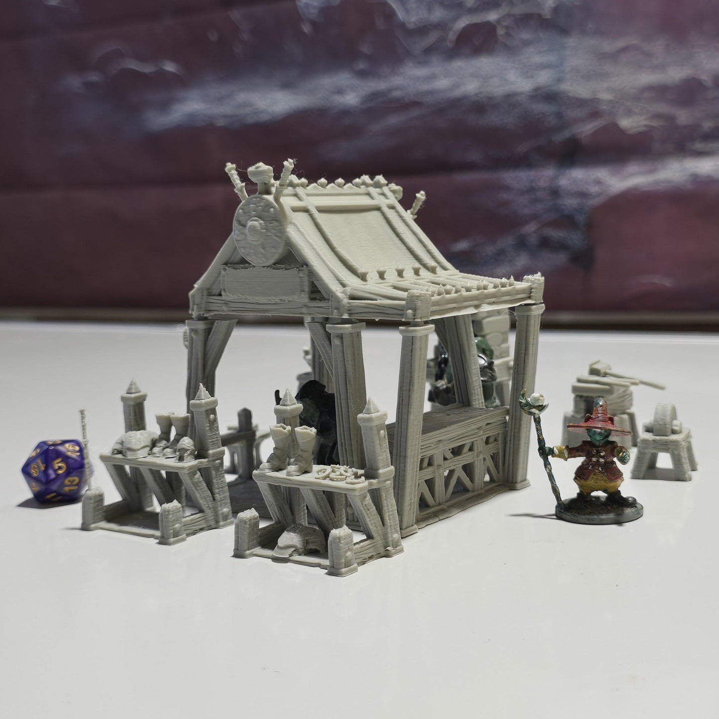 Blacksmith’s Tent: Medieval Fantasy Market Forge Terrain Standard Tabletop Terrain, Gaming, kingdom of Guardia