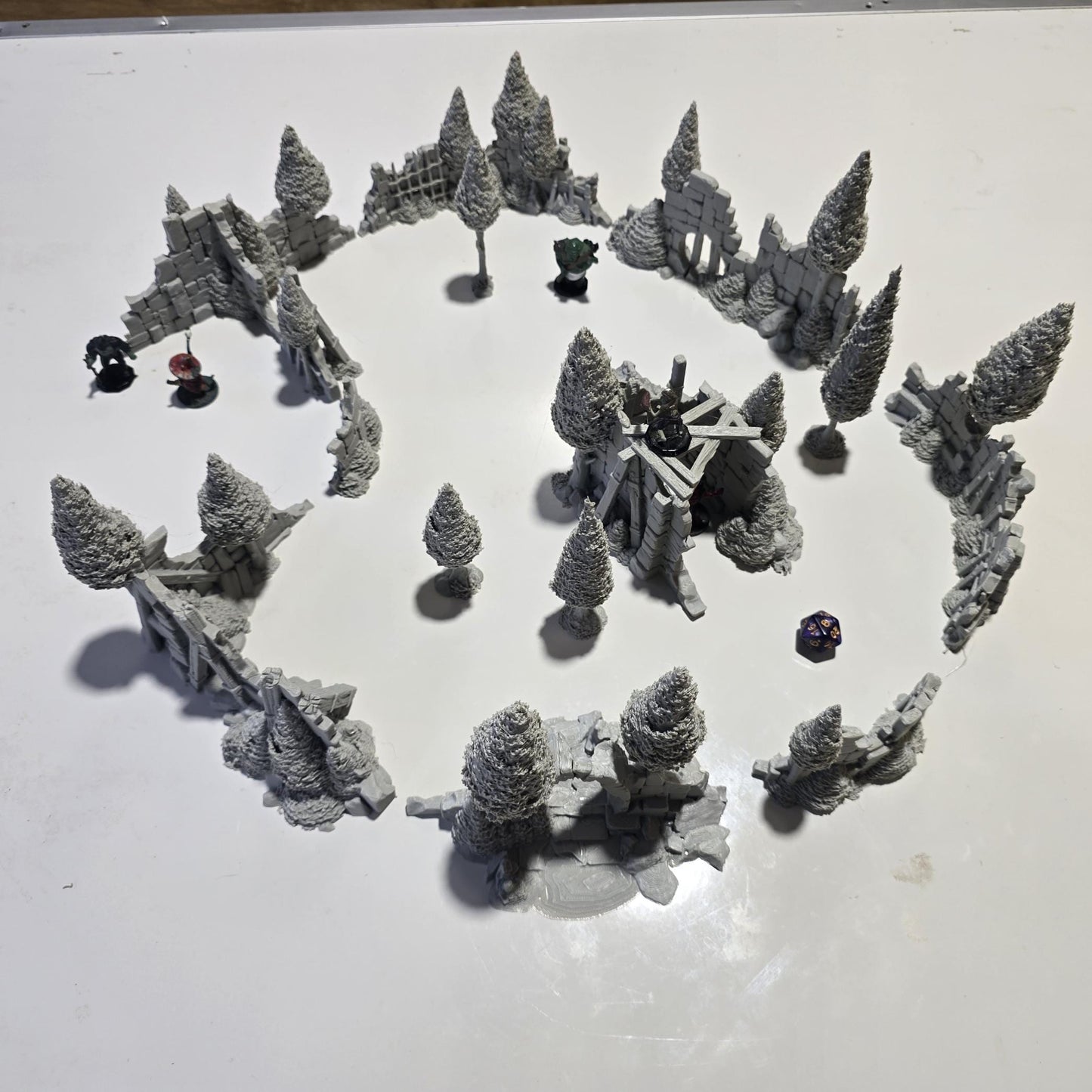 Forest Ruins of Guardia: Modular Scatter Terrain for DnD, Pathfinder & Wargaming – 28mm Fantasy Ruins Set