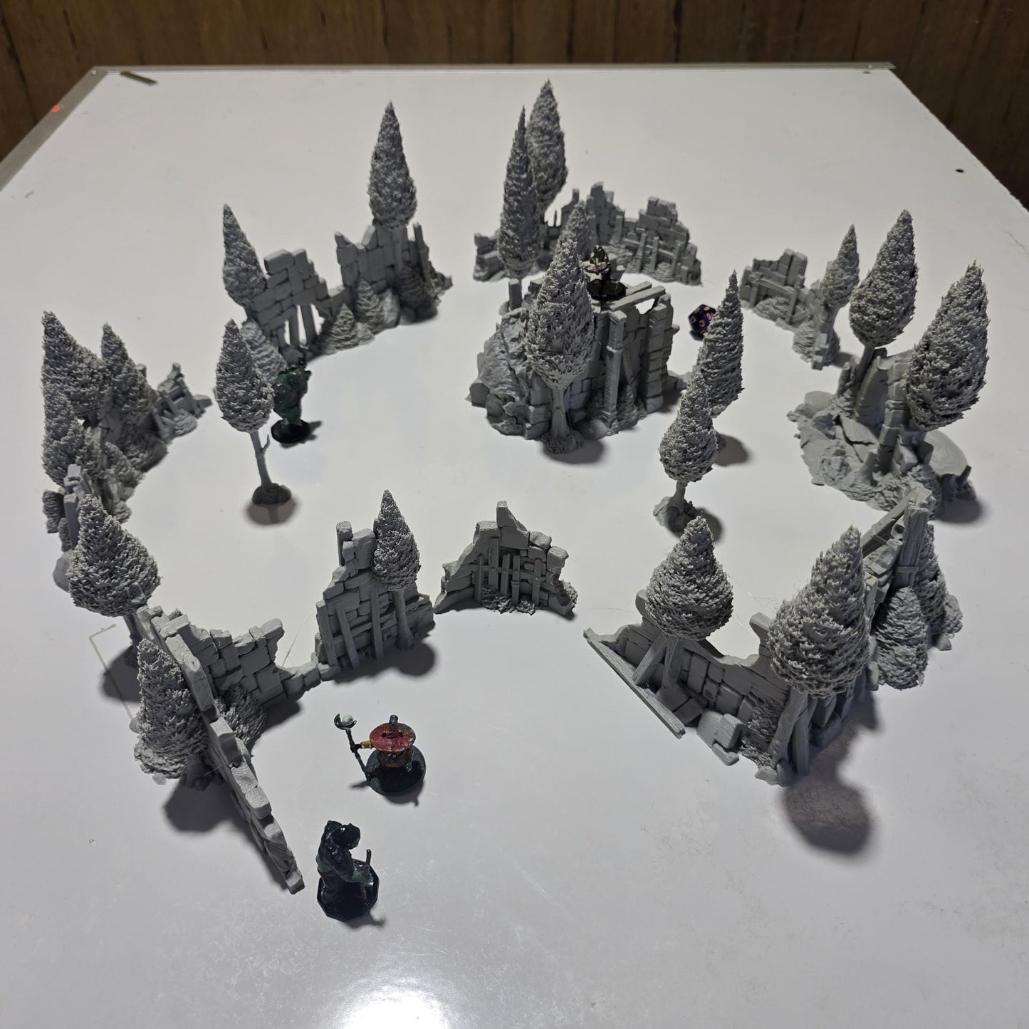 Forest Ruins of Guardia: Modular Scatter Terrain for DnD, Pathfinder & Wargaming – 28mm Fantasy Ruins Set