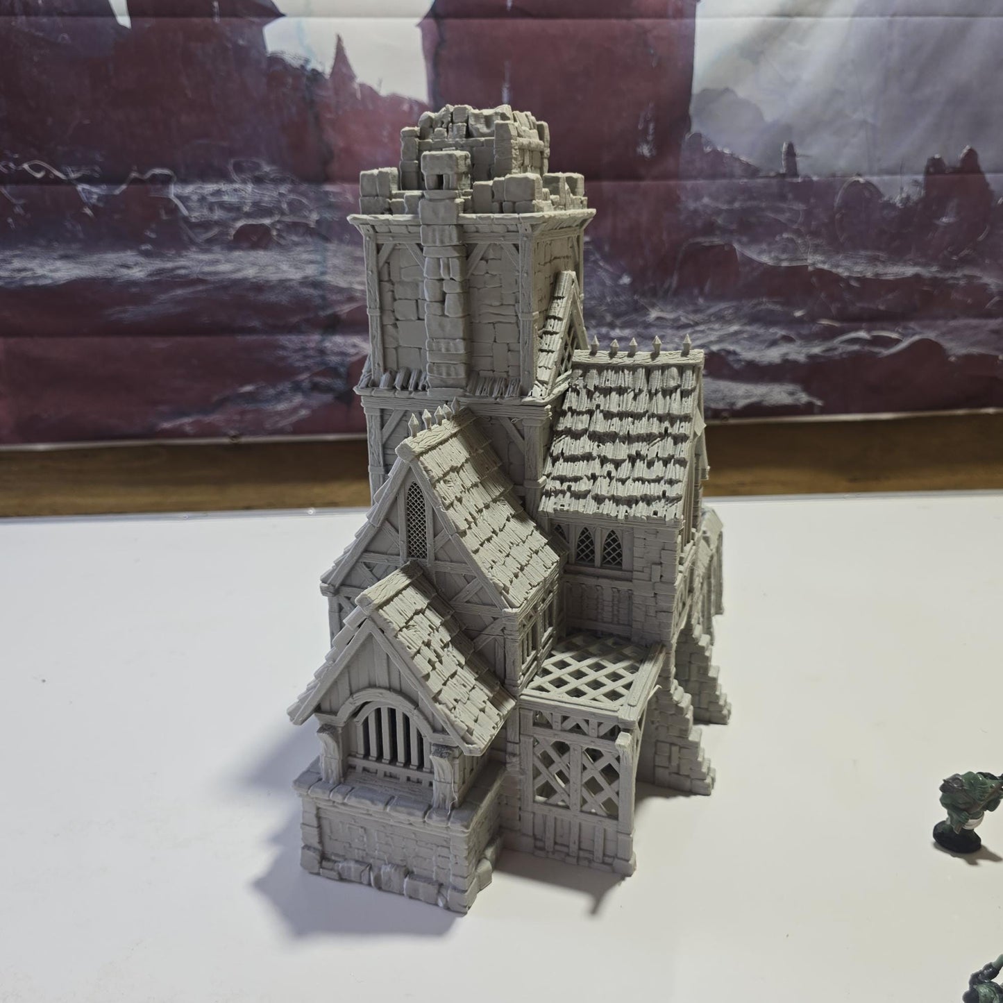 Clocktower of Guardia: Medieval Fantasy Civic Landmark Terrain Standard Tabletop Terrain, Gaming