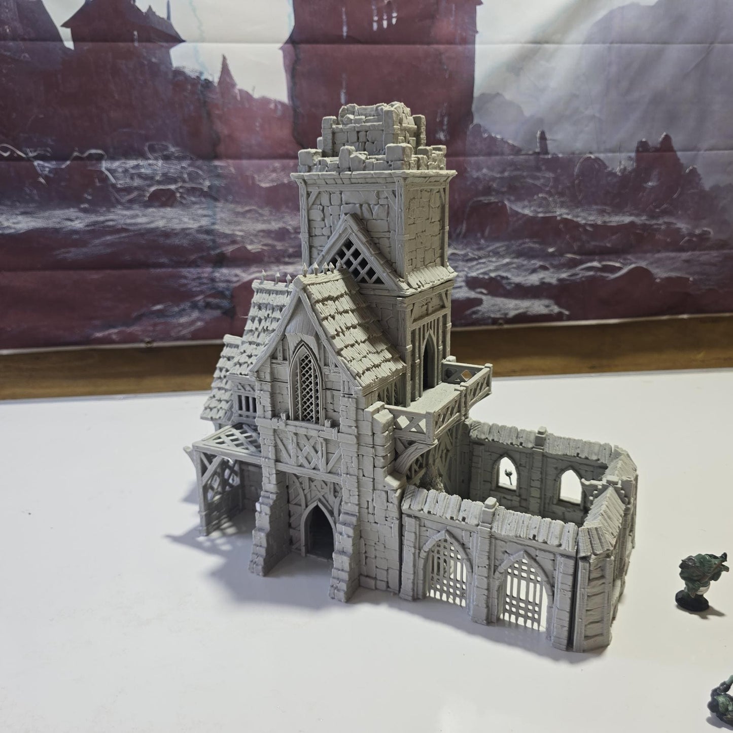 Clocktower of Guardia: Medieval Fantasy Civic Landmark Terrain Standard Tabletop Terrain, Gaming
