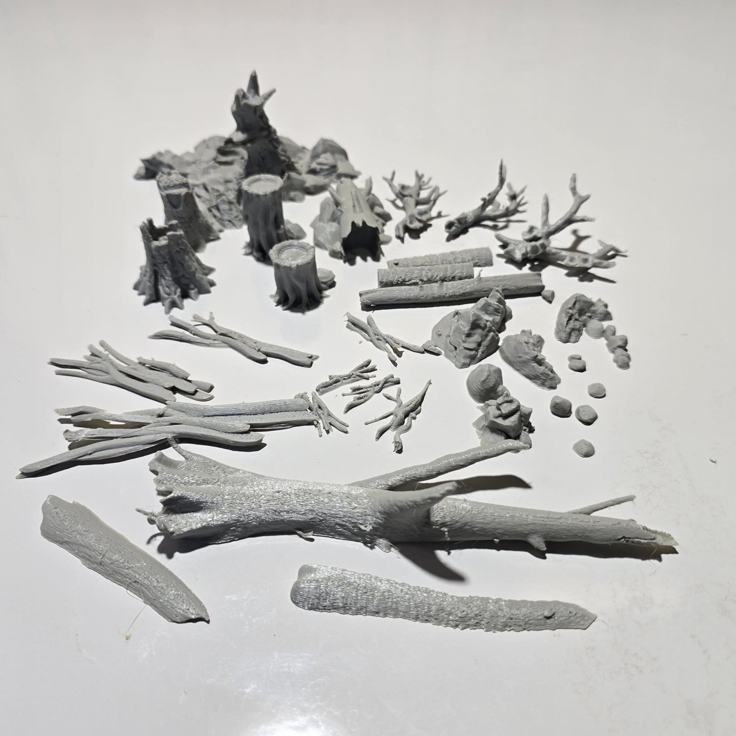 Fallen Woodland Debris Pack: Forest Scatter Terrain 28MM Tabletop Terrain, Model Railroading, Gaming