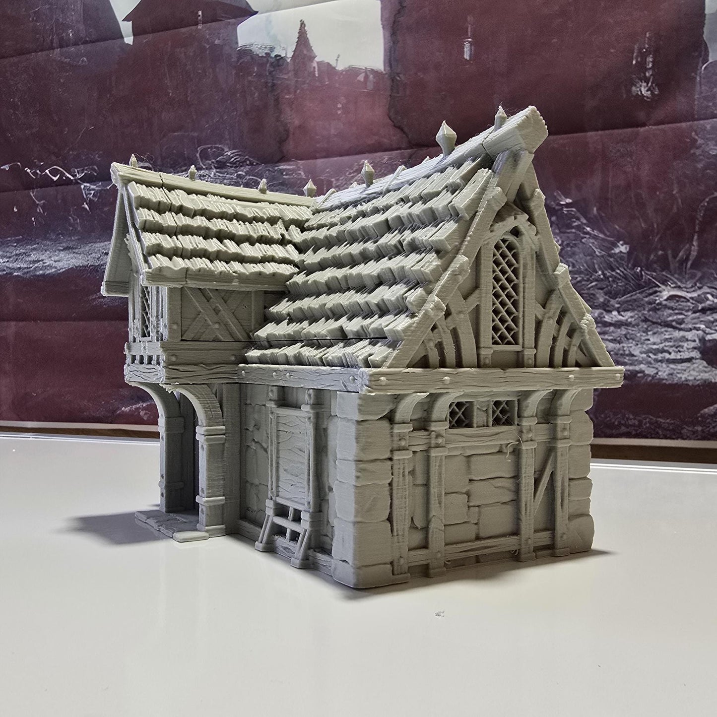 Humble Hearth Cottage: Woodland Peasant Home 28MM Tabletop Terrain, Model Railroading, Gaming